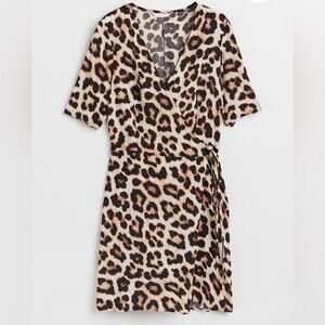 H&M Leopard Print Wrap Dress